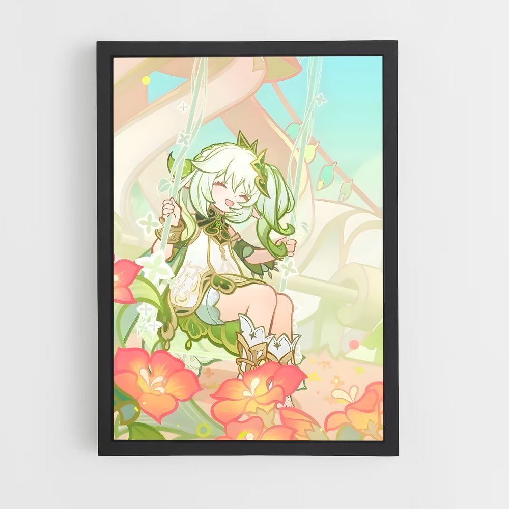 Poster Fleur du Destin – affiche Genshin impact (vue 2)